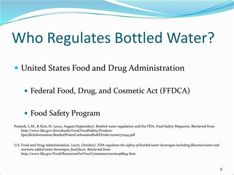 bottled water regulations fda